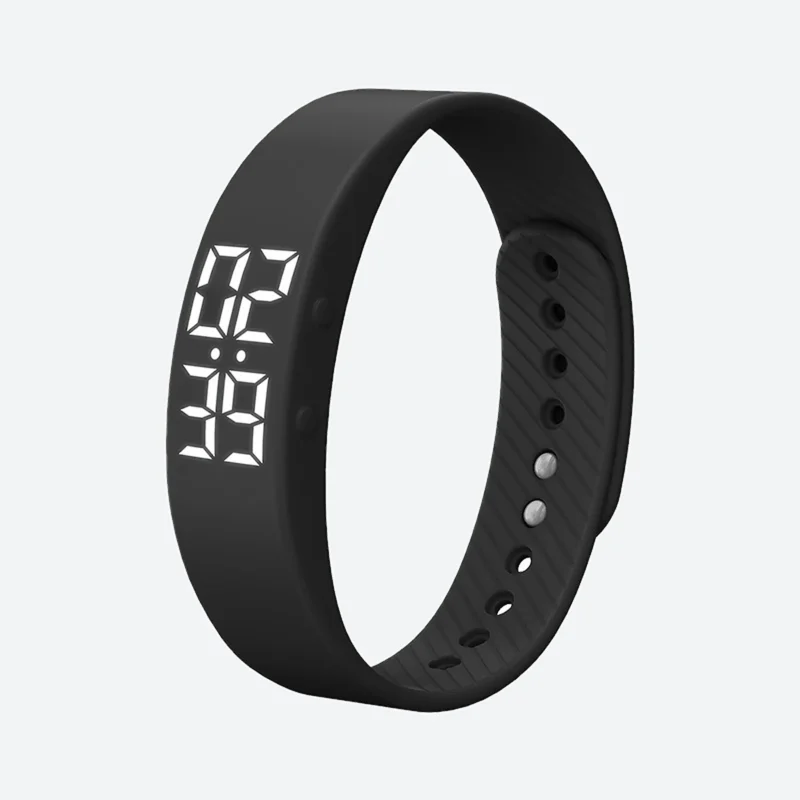 Vibrerande väckarklocka armband, färg svart